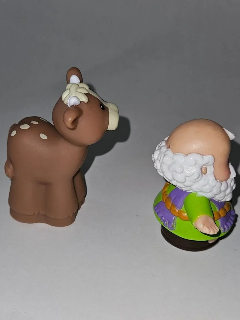 Fisher Price Little People Figure Lot Noah Animals Cow Giraffe READ Bible Zoo